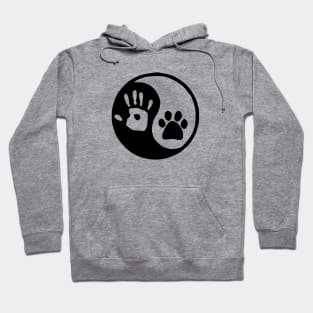 Pet Adopt - YIN YANG HAND PAW - Dog Lover Gifts Hoodie